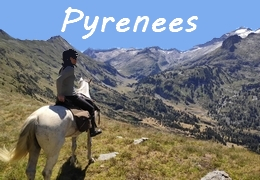 horse riding in Spain Pyrenees