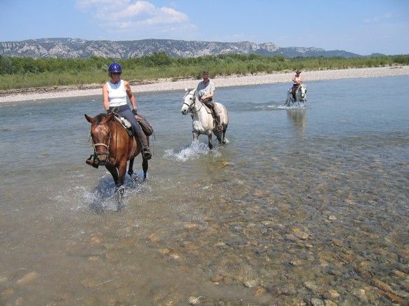 traversee de la Durance à cheval