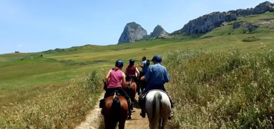 Horse riding trail ride in Sicily