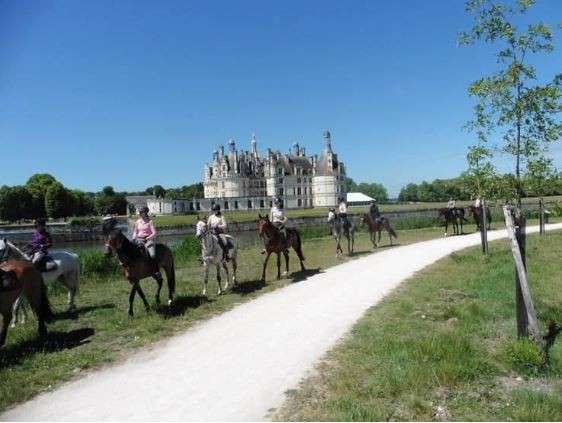 loire castle on horseback