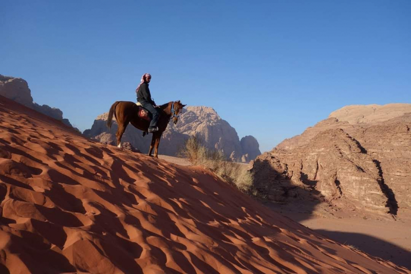 horseback trail ride in Jordan
