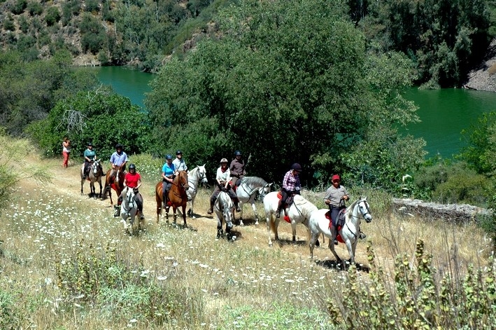 horseback trail ride on spain