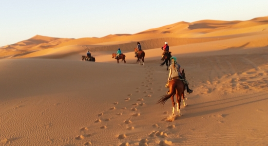 Randonnée à cheval dans le désert